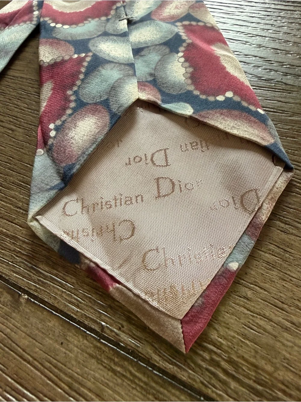 Christian Dior Men’s Vintage 90’s Multicolor Silk Tie - Geometric Pattern